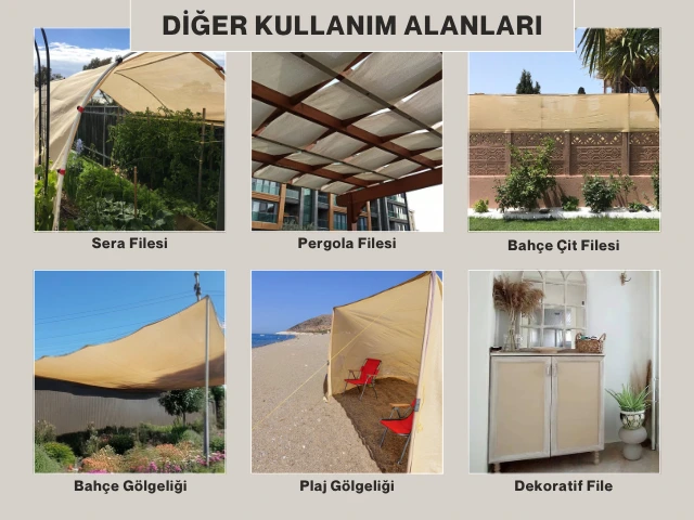 Havuz Görüntü Kesme Filesi - 95lik 140 gram/m2 - Krem 6 95 krem havuz goruntu engelleme copy