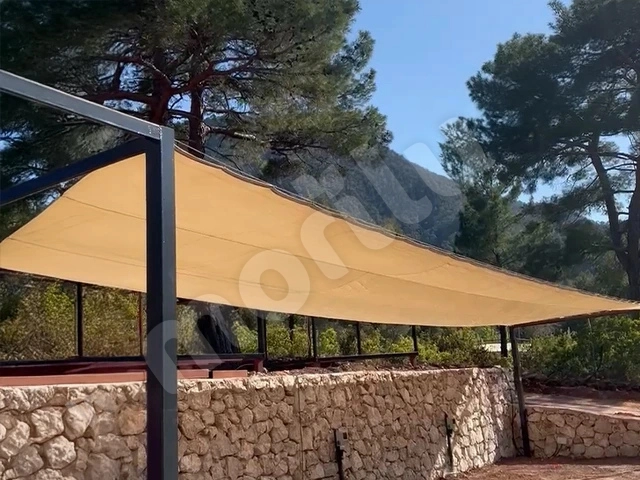 Kamp ve Plaj Gölgeliği - 95lik 140 gram/m2 - Krem 6 ACILIR KAPANIR 140GR KREM