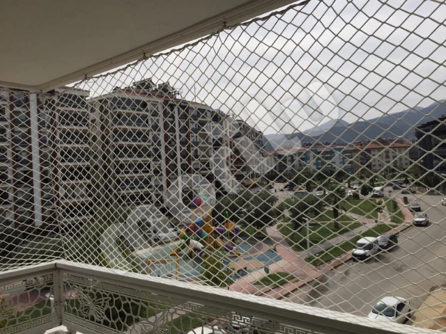 Balkon Güvenlik Filesi - 5 cm Gözenekli - 6 mm İp Kalınlığı - Kare Desen - Beyaz 4 balkon guvenlik filesi 5cm gozenekli 3