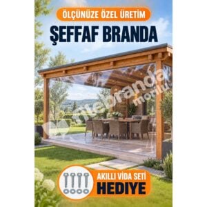 düz kenar şeffaf branda