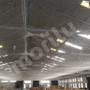 Fabrika - Tesis Kuş Engelleme Filesi - 2 cm Gözenekli - Kare Desen - Beyaz