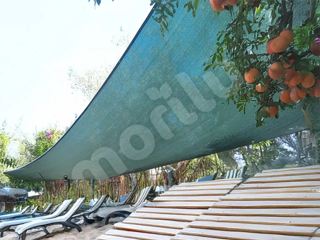 Gölgelik File - 95lik 120 gram/m2 - Yeşil 3 kamp plaj golgeligi 95lik golgeleme 120gr 1