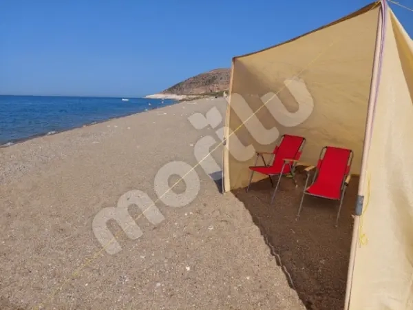 Kamp ve Plaj Gölgeliği - 95lik 140 gram/m2 - Krem 1 kamp plaj golgeligi 95lik golgeleme 140gr krem 600x450 1
