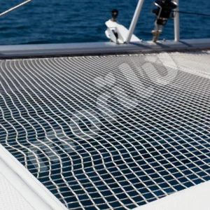 Tekne ve Havuz Güvenlik Filesi - 5 cm Gözenekli - 6 mm İp Kalınlığı - Kare Desen - Beyaz