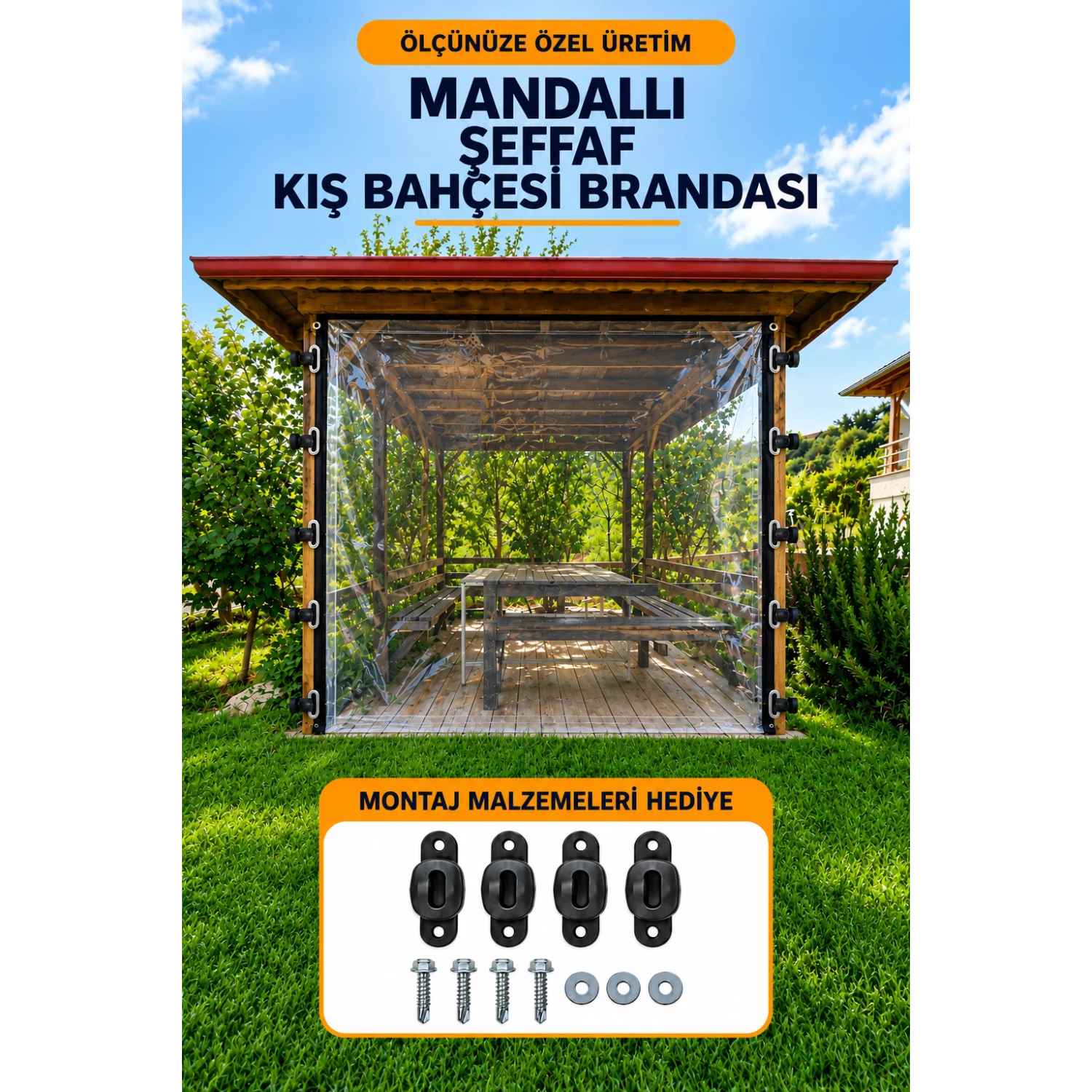 Model 7 – Mandallı Şeffaf Balkon Brandası – Yukarı Sarılır (0.8 mm) 1 mandalli_seffaf_balkon_brandasi_montaj_malzemeli
