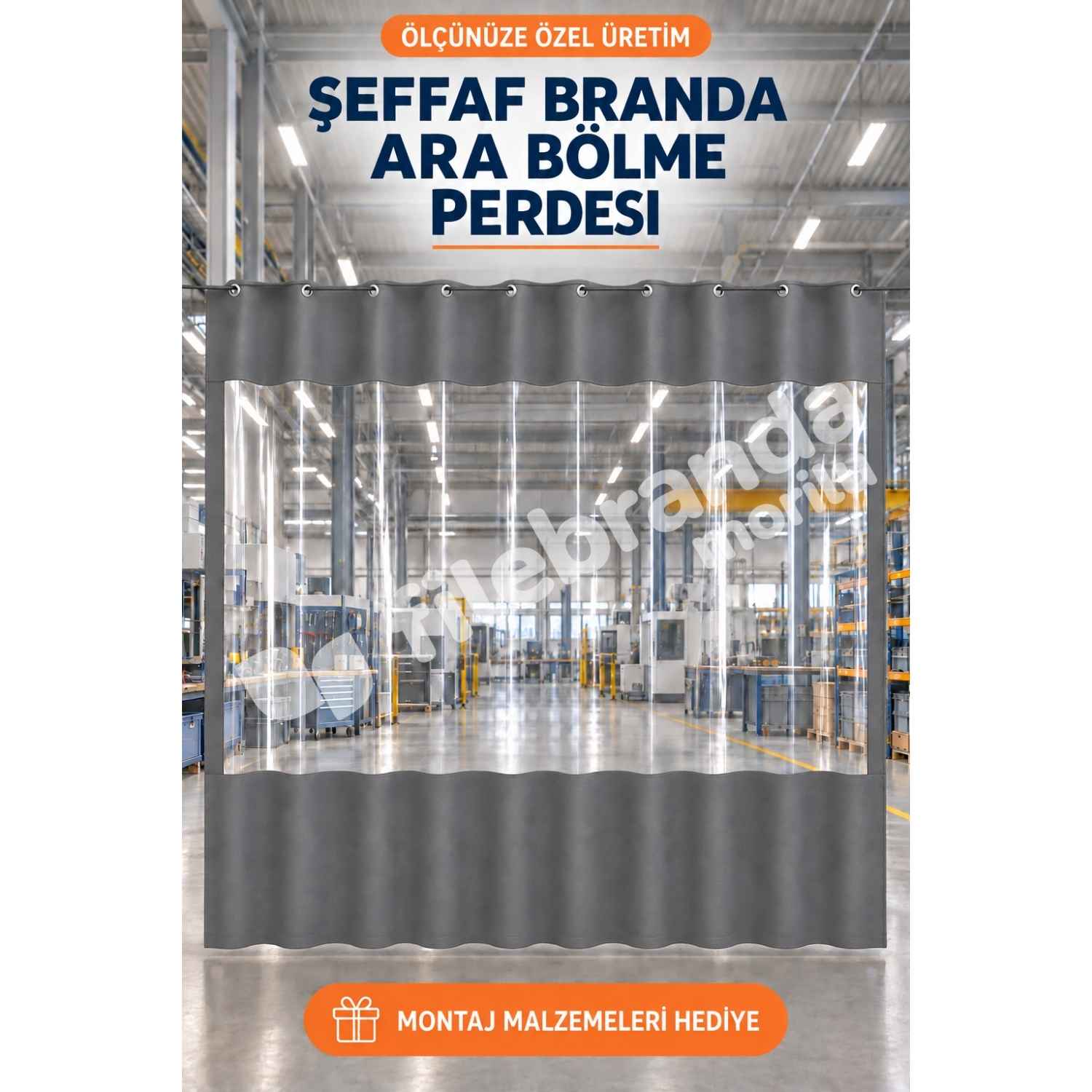 Model 11 – Açılır Kapanır Ortası Şeffaf Balkon Brandası – Antrasit Polyesterli (0.8 mm) 1 ortası şeffaf açılır balkon brandası