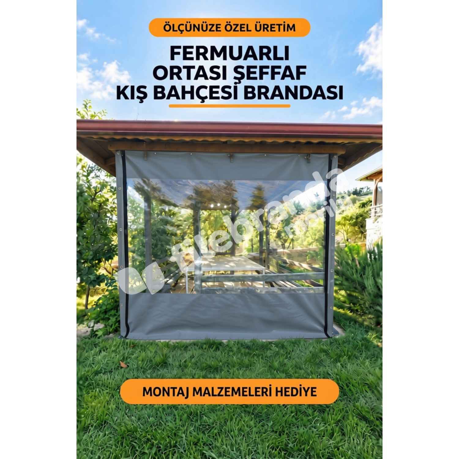 Model 9 – Fermuarlı Ortası Şeffaf Kamelya Brandası – Gri Polyesterli (0.8 mm) 1 Model 9 – Fermuarlı Ortası Şeffaf Kamelya Brandası – Gri Polyesterli (0.8 mm)