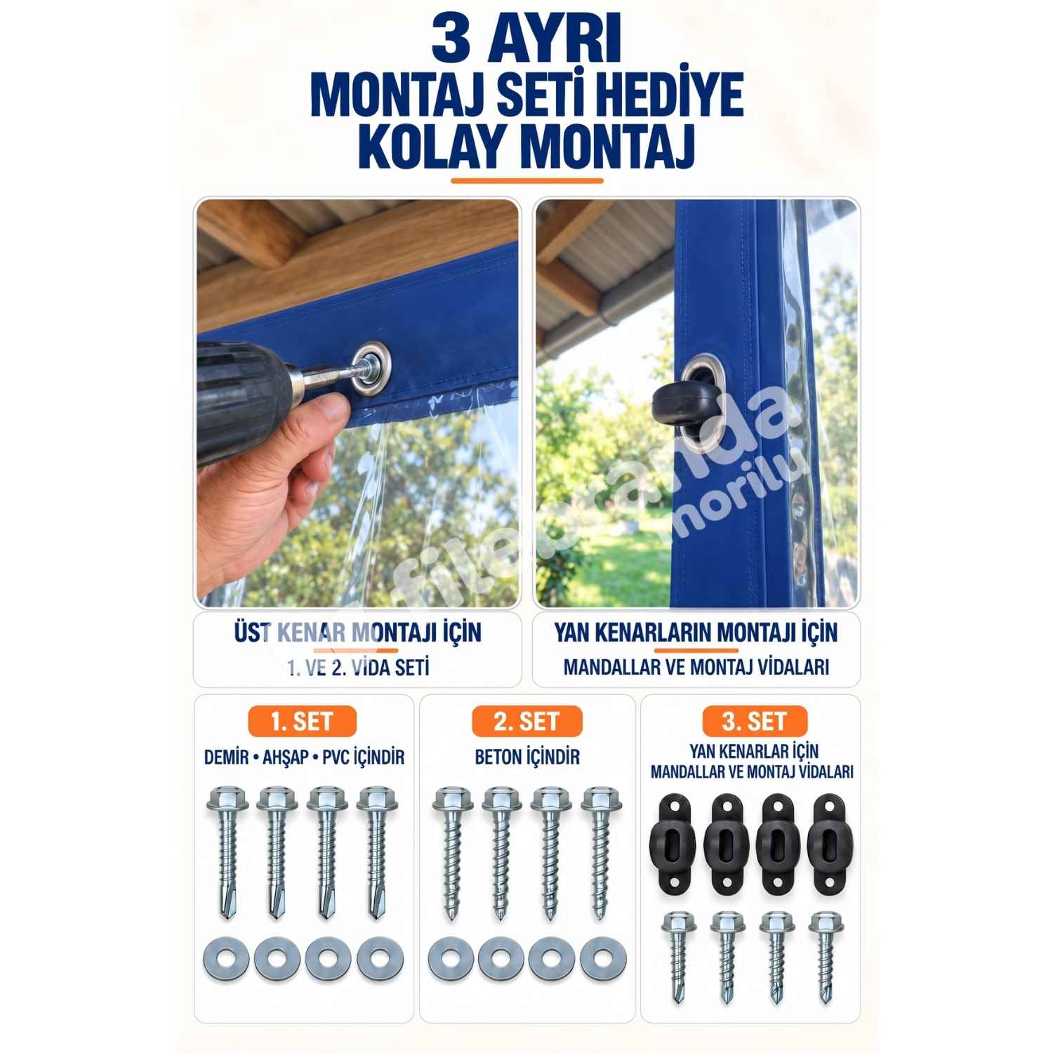 Model 10 – Mandallı Ortası Şeffaf Kamelya Brandası – Mavi Polyesterli (0.8 mm) 2 Model 10 – Mandallı Ortası Şeffaf Kamelya Brandası – Mavi Polyesterli (0.8 mm) - Görsel 2